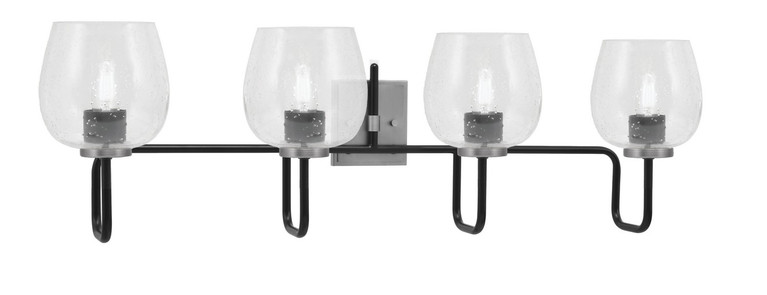 Toltec Lighting - 6224-MBGP-4810 - Four Light Bath Bar - Sandia - Matte Black & Graphite