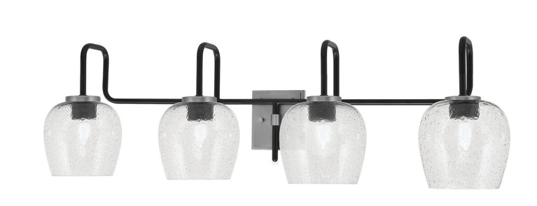 Toltec Lighting - 6224-MBGP-4812 - Four Light Bath Bar - Sandia - Matte Black & Graphite