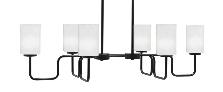 Toltec Lighting - 6236-MB-3001 - Six Light Bar - Sandia - Matte Black