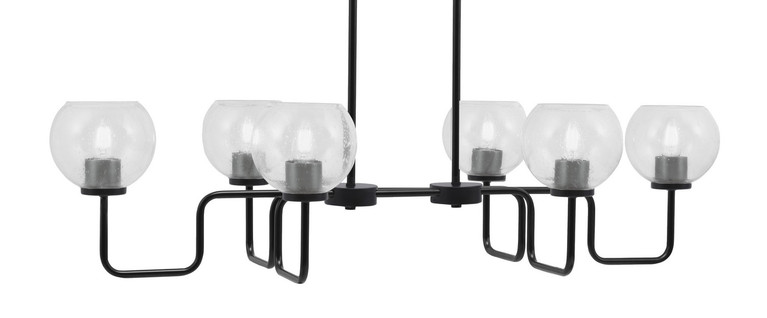 Toltec Lighting - 6236-MB-4100 - Six Light Bar - Sandia - Matte Black