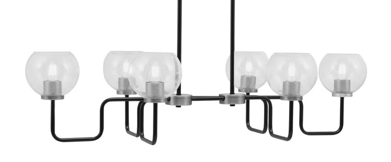 Toltec Lighting - 6236-MBGP-4100 - Six Light Bar - Sandia - Matte Black & Graphite
