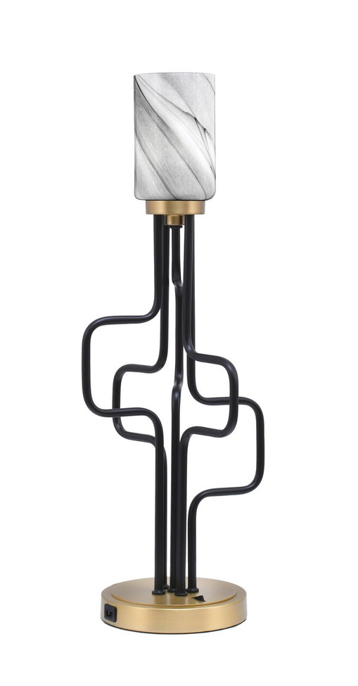Toltec Lighting - 62-MBNAB-3009 - One Light Accent Lamp - Sandia - Matte Black & New Age Brass