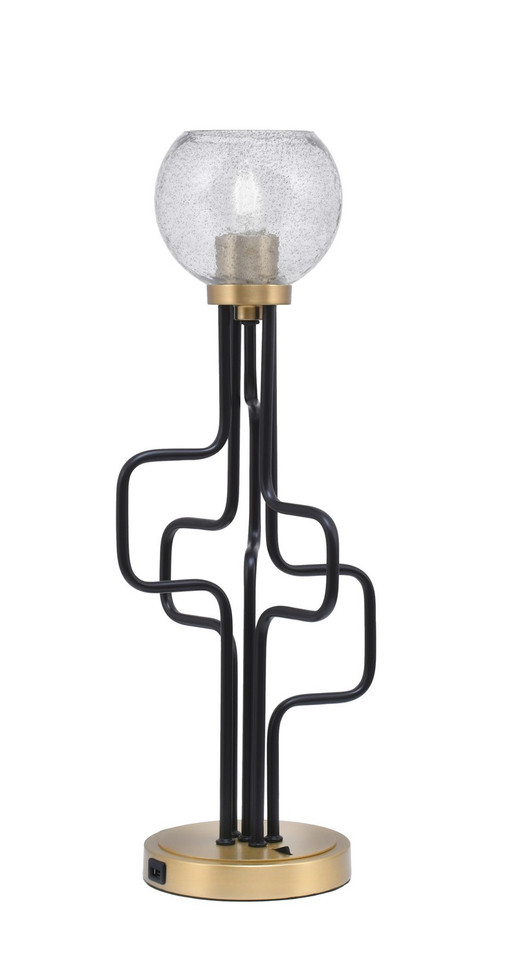Toltec Lighting - 62-MBNAB-4102 - One Light Accent Lamp - Sandia - Matte Black & New Age Brass