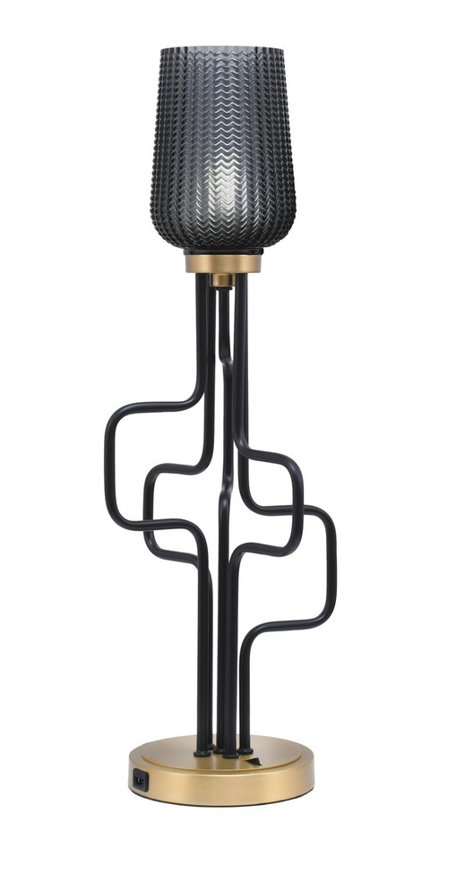 Toltec Lighting - 62-MBNAB-4252 - One Light Accent Lamp - Sandia - Matte Black & New Age Brass