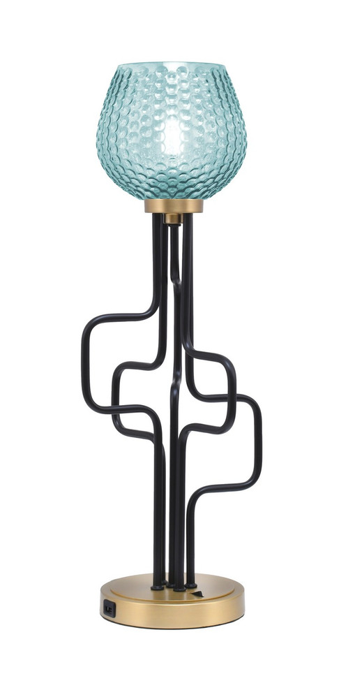 Toltec Lighting - 62-MBNAB-4605 - One Light Accent Lamp - Sandia - Matte Black & New Age Brass