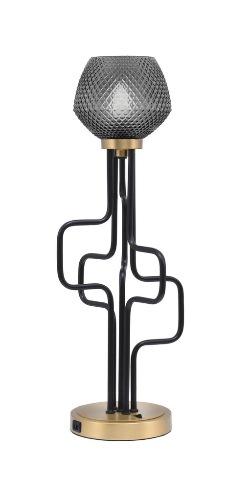 Toltec Lighting - 62-MBNAB-4622 - One Light Accent Lamp - Sandia - Matte Black & New Age Brass