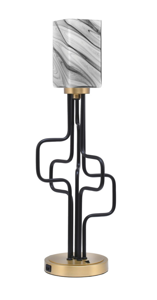 Toltec Lighting - 62-MBNAB-549 - One Light Accent Lamp - Sandia - Matte Black & New Age Brass