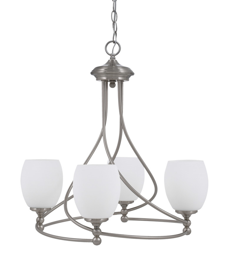 Toltec Lighting - 904-BN-615 - Four Light Chandelier - Capri - Brushed Nickel