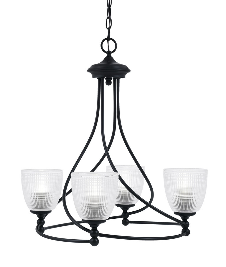 Toltec Lighting - 904-MB-500 - Four Light Chandelier - Capri - Matte Black