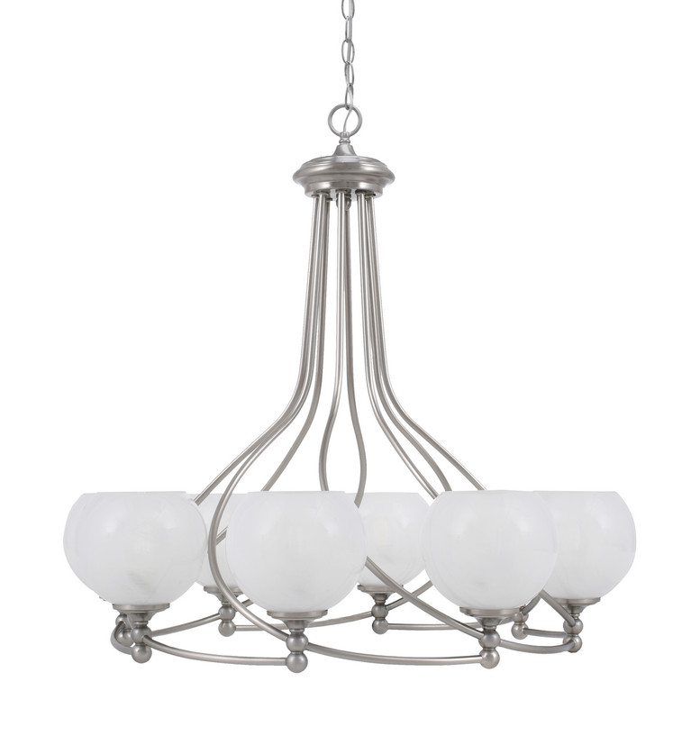 Toltec Lighting - 908-BN-4101 - Eight Light Chandelier - Capri - Brushed Nickel