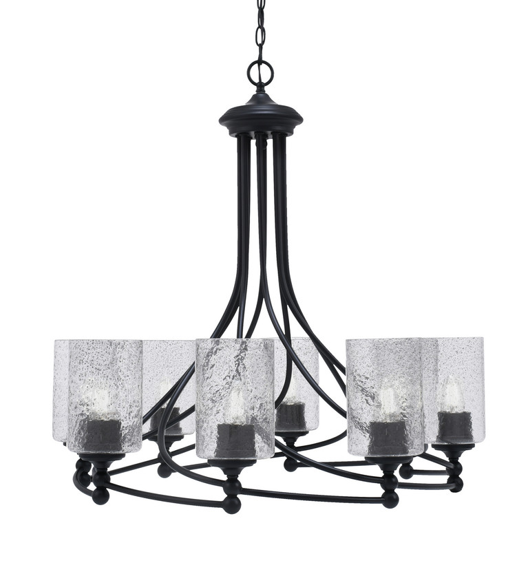Toltec Lighting - 908-MB-3002 - Eight Light Chandelier - Capri - Matte Black