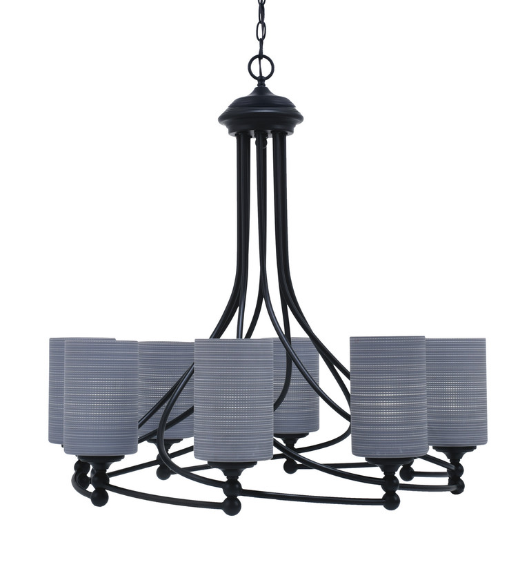 Toltec Lighting - 908-MB-4062 - Eight Light Chandelier - Capri - Matte Black