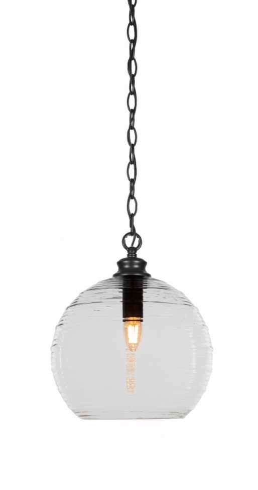 Toltec Lighting - 91-MB-5130 - One Light Pendant - Malena - Matte Black