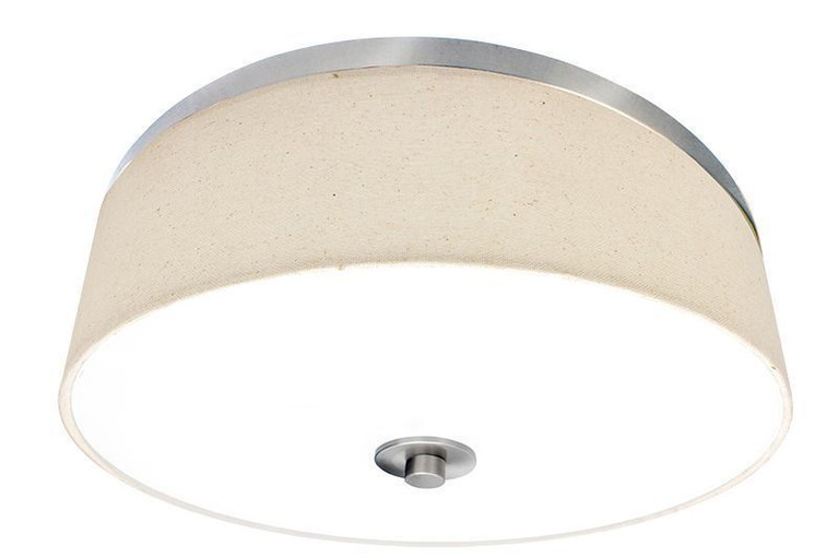 Westgate - LCFF-22-MCT5-BN - Integrated LED Fabric Drum - Brushed-Nickel