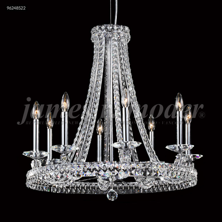 James R. Moder - 96248S22 - Eight Light Chandelier - Ashton - Silver