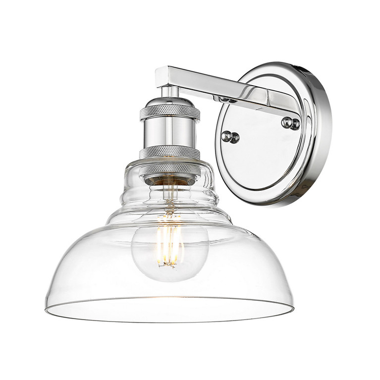 Golden - 0305-BA1 CH-CLR - One Light Wall Sconce - Carver - Chrome