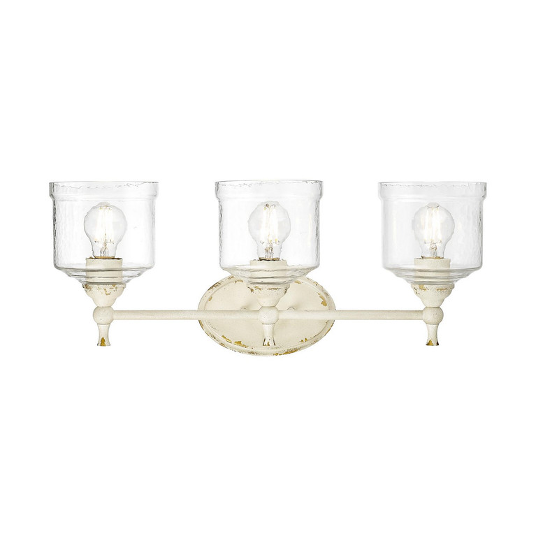 Golden - 0806-BA3 AI-HWG - Three Light Vanity - Keating - Antique Ivory