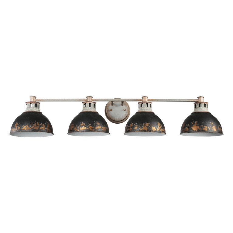 Golden - 0865-BA4 AGV-ABI - Four Light Bath Vanity - Kinsley - Aged Galvanized Steel