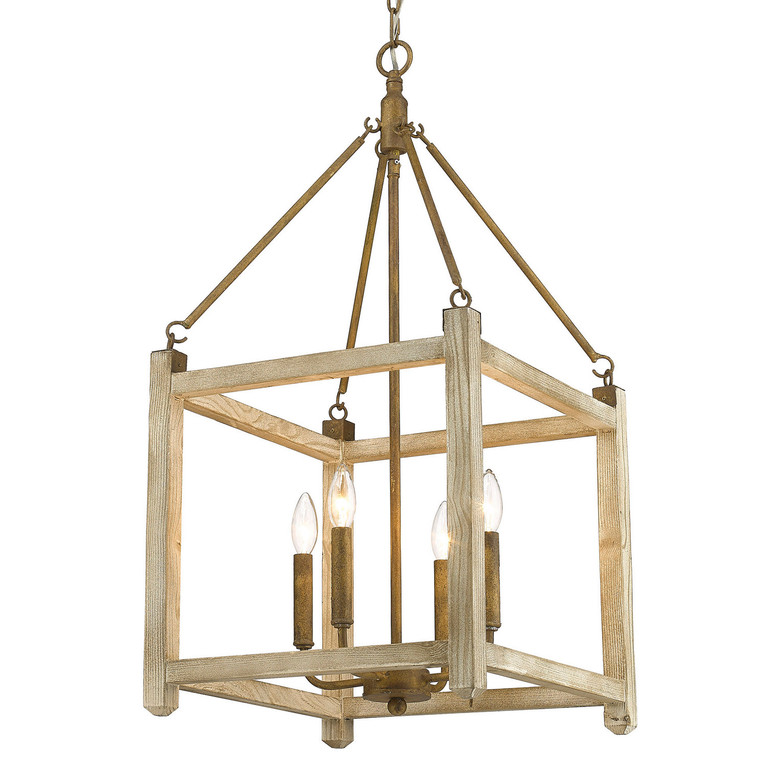 Golden - 0886-4P BC - Four Light Pendant - Orville - Burnished Chestnut