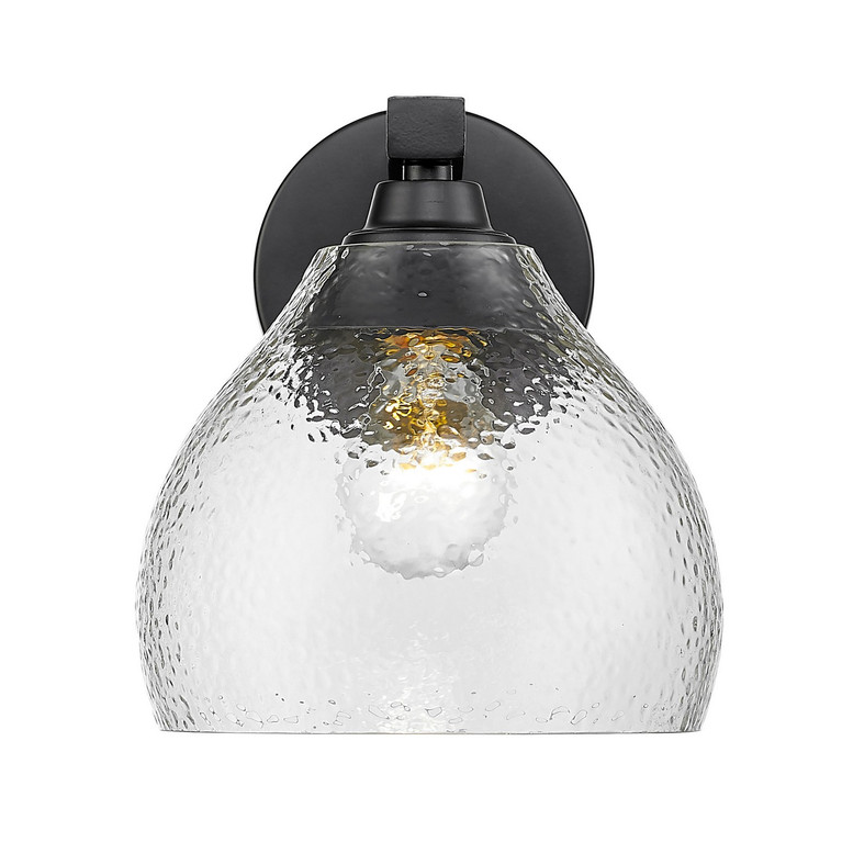 Golden - 1094-1W BLK-HCG - One Light Wall Sconce - Ariella - Matte Black