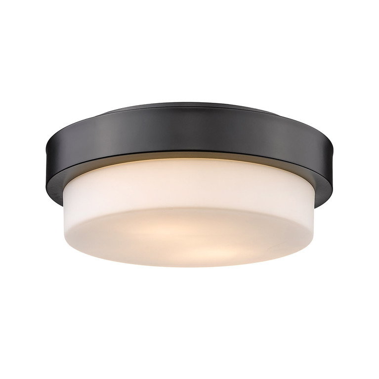 Golden - 1270-11 BLK - Two Light Flush Mount - Morgan - Matte Black