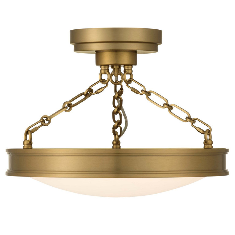 Golden - 1700-17SF BCB-EG - LED Semi-Flush Mount - Cameron - Brushed Champagne Brass