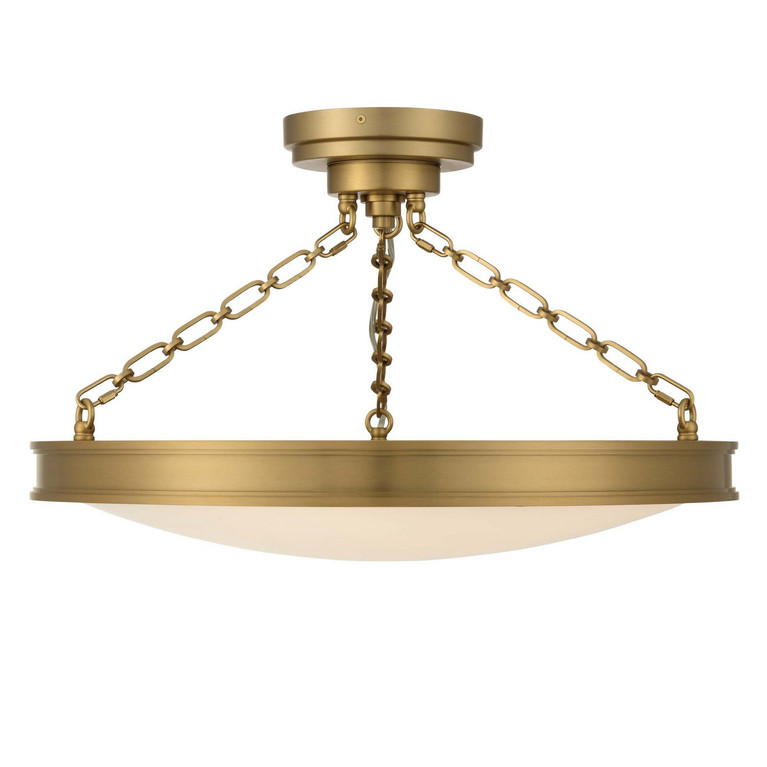 Golden - 1700-24SF BCB-EG - LED Semi-Flush Mount - Cameron - Brushed Champagne Brass