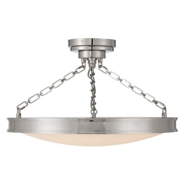 Golden - 1700-24SF PN-EG - LED Semi-Flush Mount - Cameron - Polished Nickel