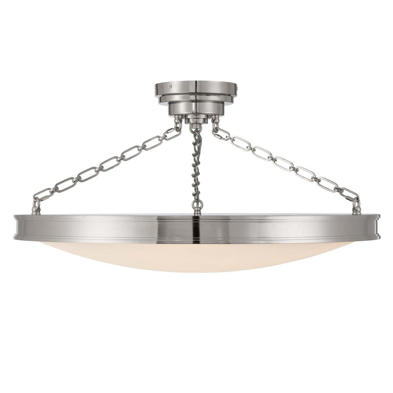 Golden - 1700-30SF PN-EG - LED Semi-Flush Mount - Cameron - Polished Nickel