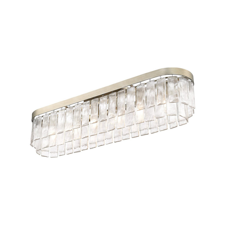 Golden - 1768-FM42 WG-HWG - Six Light Flush Mount - Ciara - White Gold