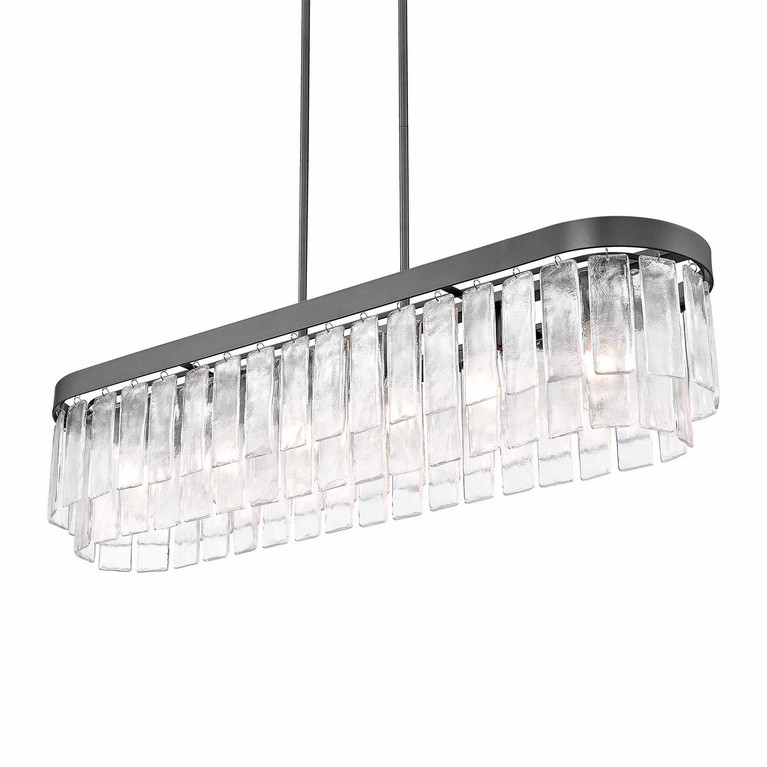 Golden - 1768-LP BLK-HWG - Six Light Pendant - Ciara - Matte Black