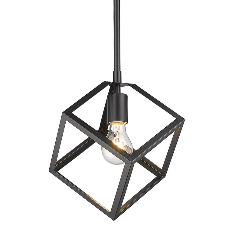 Golden - 2086-M1L BLK - One Light Mini Pendant - Cassio - Matte Black