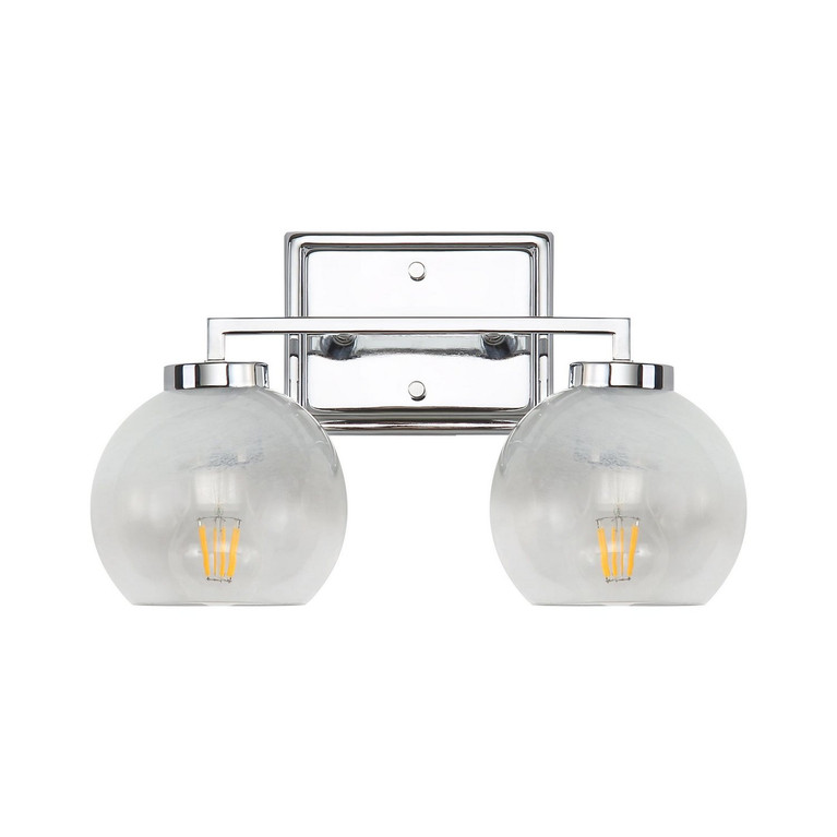 Golden - 3094-BA2 CH-ALA - Two Light Bath Vanity - Elliott - Chrome