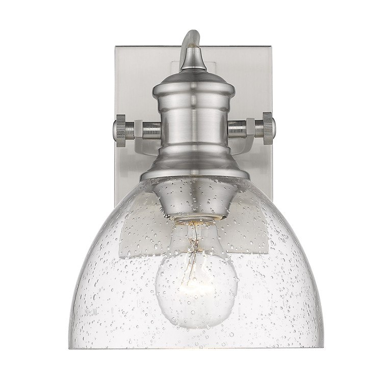 Golden - 3118-BA1 PW-SD - One Light Bath Vanity - Hines - Pewter