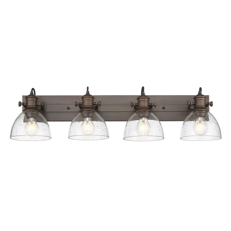 Golden - 3118-BA4 RBZ-SD - Four Light Vanity - Hines - Rubbed Bronze