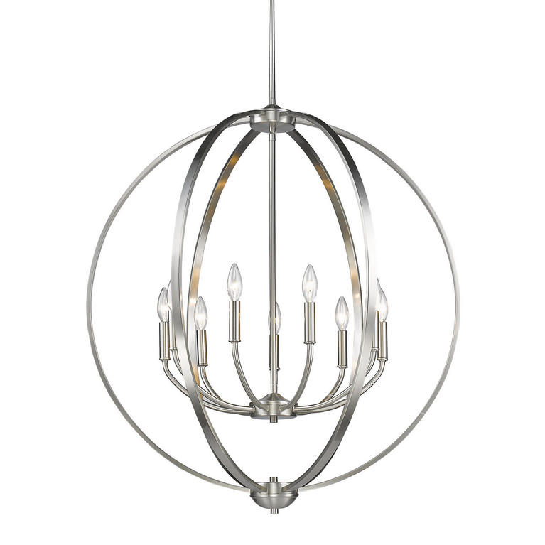 Golden - 3167-9 PW - Nine Light Chandelier - Colson - Pewter