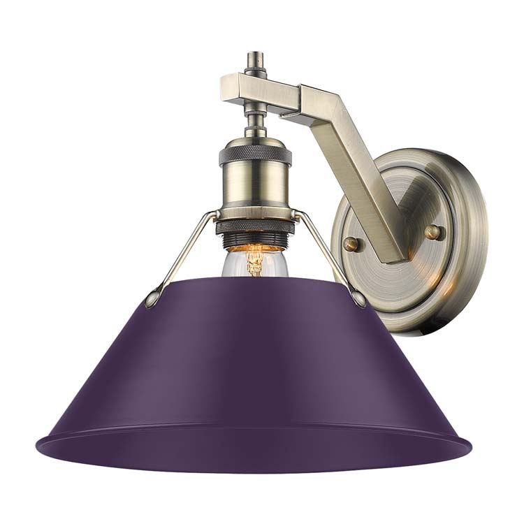Golden - 3306-1W AB-EP - One Light Wall Sconce - Orwell - Aged Brass