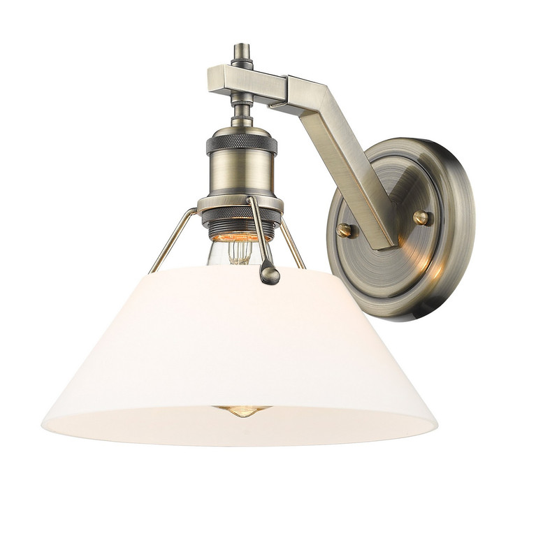 Golden - 3306-1W AB-OP - One Light Wall Sconce - Orwell - Aged Brass