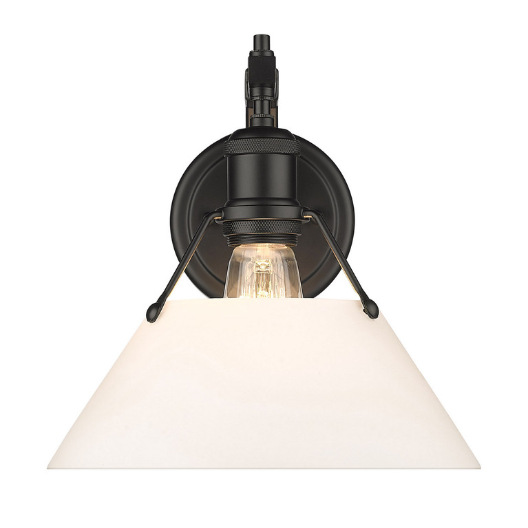 Golden - 3306-1W BLK-OP - One Light Wall Sconce - Orwell - Matte Black