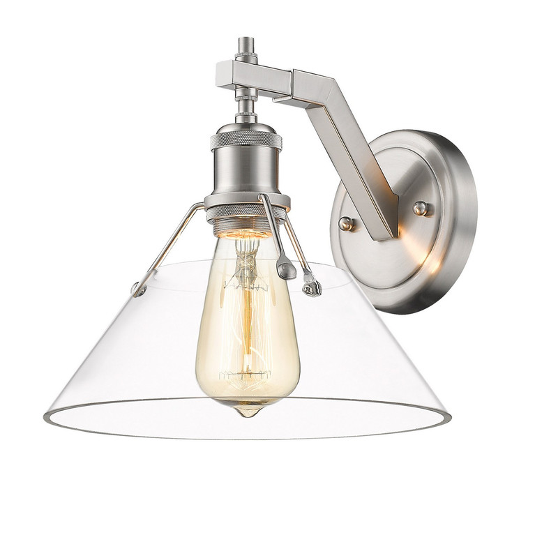 Golden - 3306-1W PW-CLR - One Light Wall Sconce - Orwell - Pewter