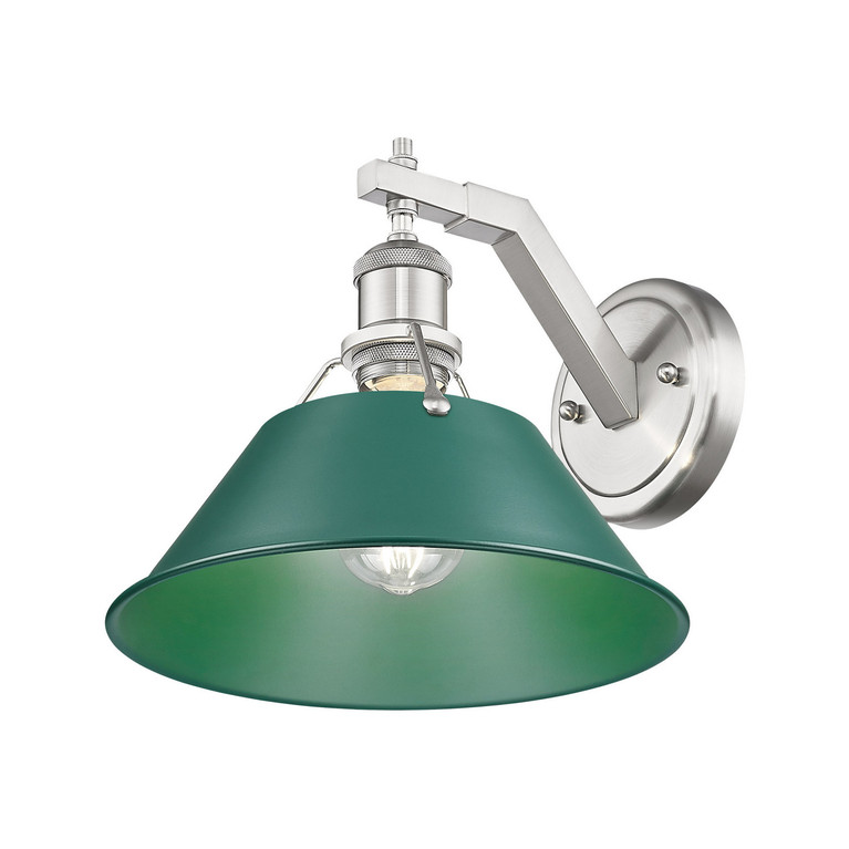 Golden - 3306-1W PW-GN - One Light Wall Sconce - Orwell - Pewter