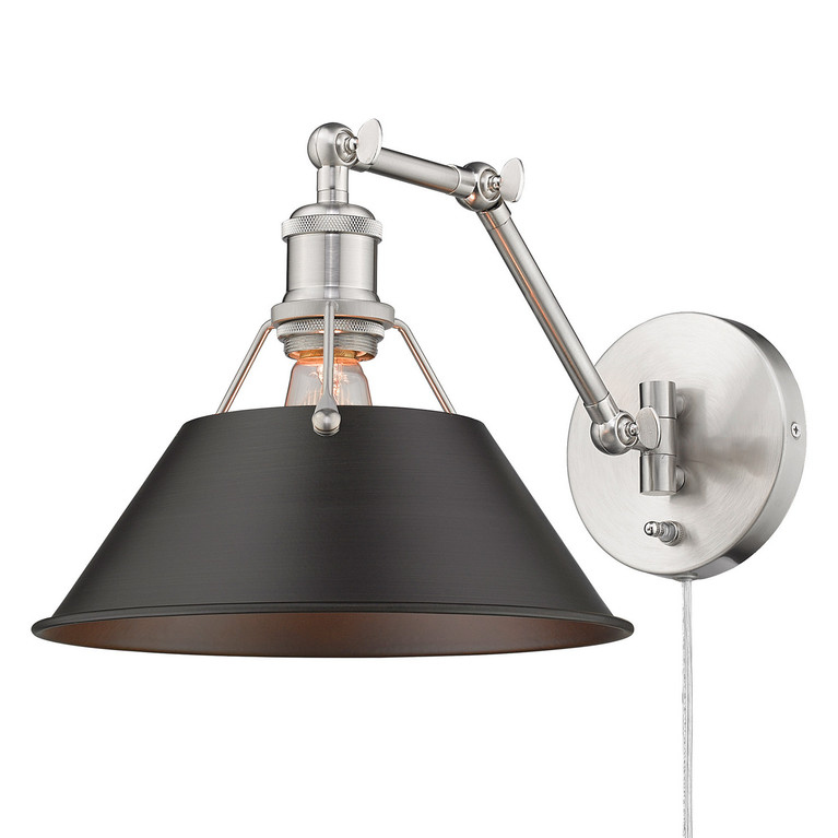Golden - 3306-A1W PW-RBZ - One Light Wall Sconce - Orwell - Pewter