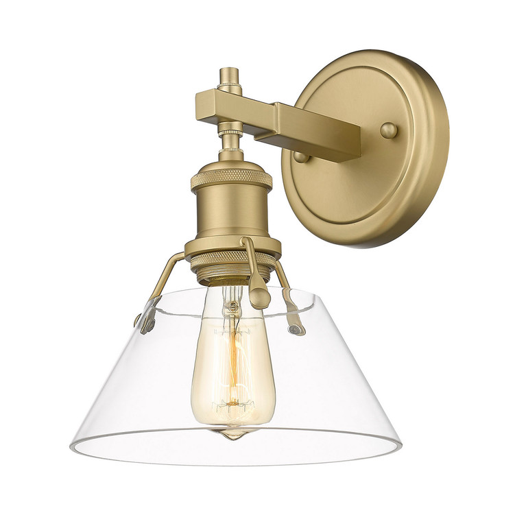 Golden - 3306-BA1 BCB-CLR - One Light Bath Vanity - Orwell - Brushed Champagne Brass