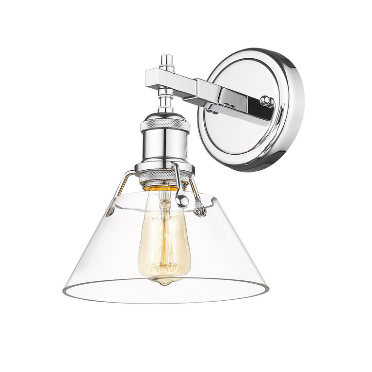 Golden - 3306-BA1 CH-CLR - One Light Bath Vanity - Orwell - Chrome