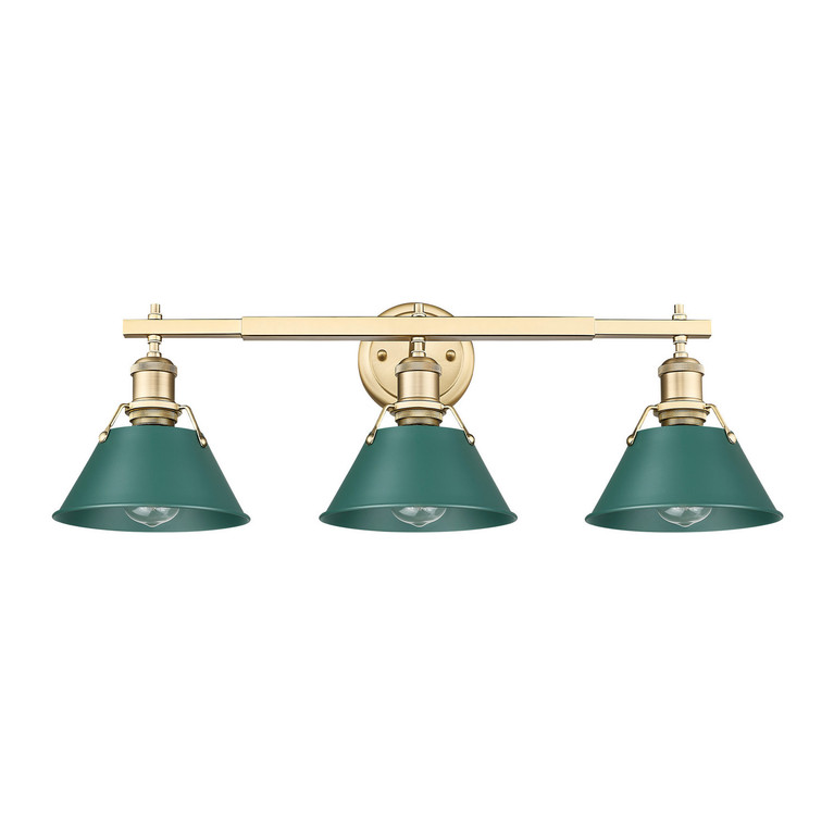 Golden - 3306-BA3 BCB-GN - Three Light Vanity - Orwell - Brushed Champagne Brass
