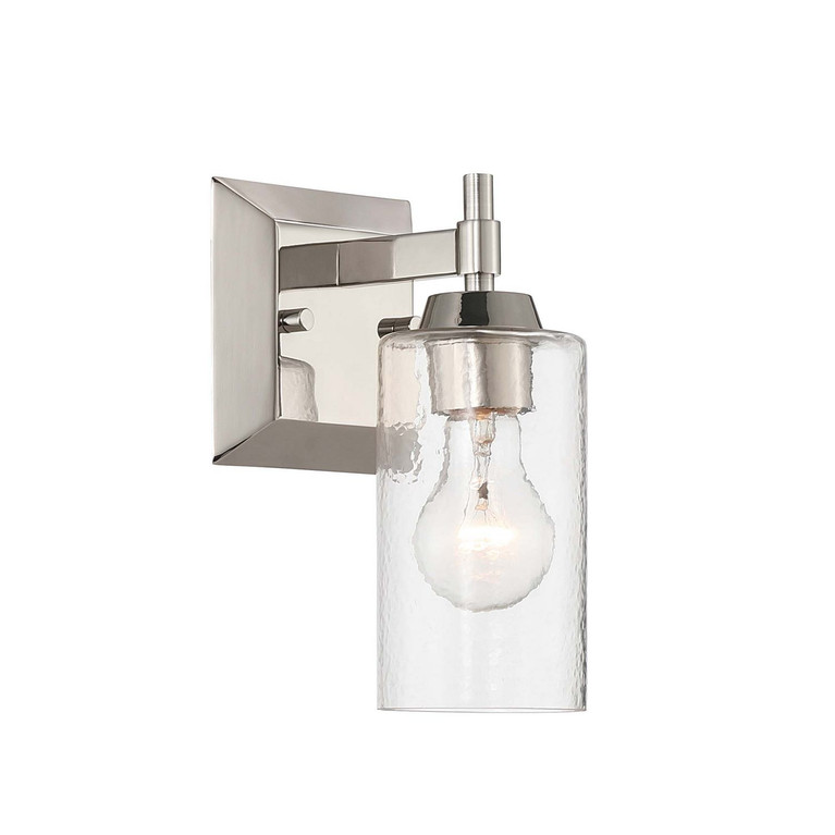 Golden - 5189-WSC PN-HWG - One Light Wall Sconce Vanity - Brilia - Polished Nickel