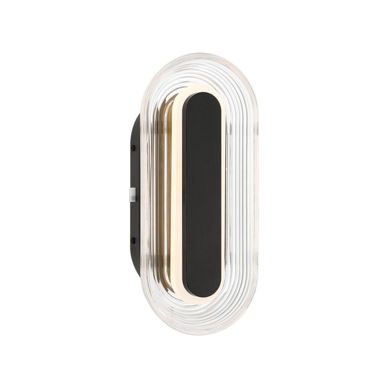 Golden - 5910-OWL13 BLK - LED Outdoor Wall Mount - Plexus - Matte Black