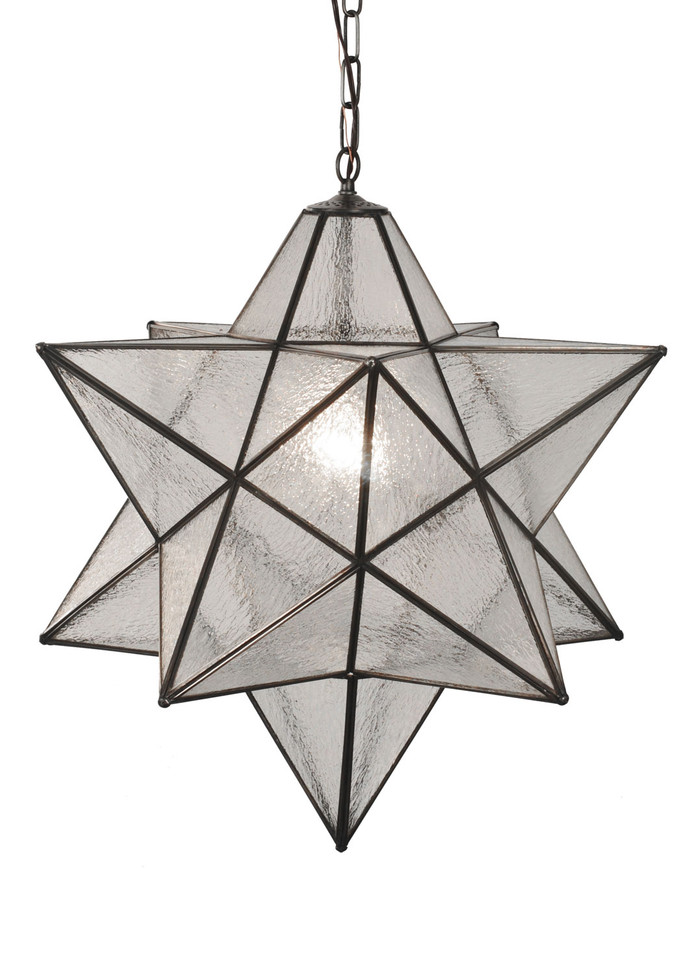 Meyda Tiffany - 81798 - One Light Pendant - Moravian Star - Mahogany Bronze