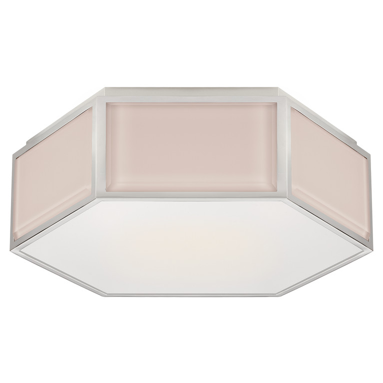 Visual Comfort Signature - KS 4120BLS/PN-FG - Two Light Flush Mount - Bradford - Blush and Polished Nickel