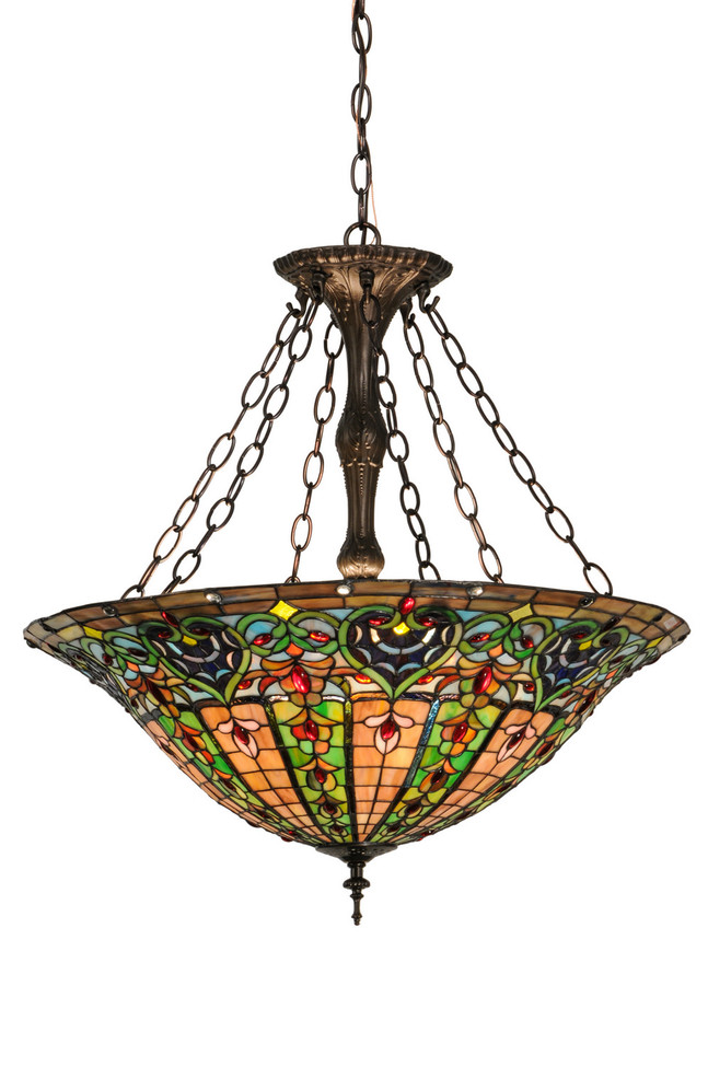 Meyda Tiffany - 149669 - Four Light Pendant - Bella - CustomMahogany Bronze